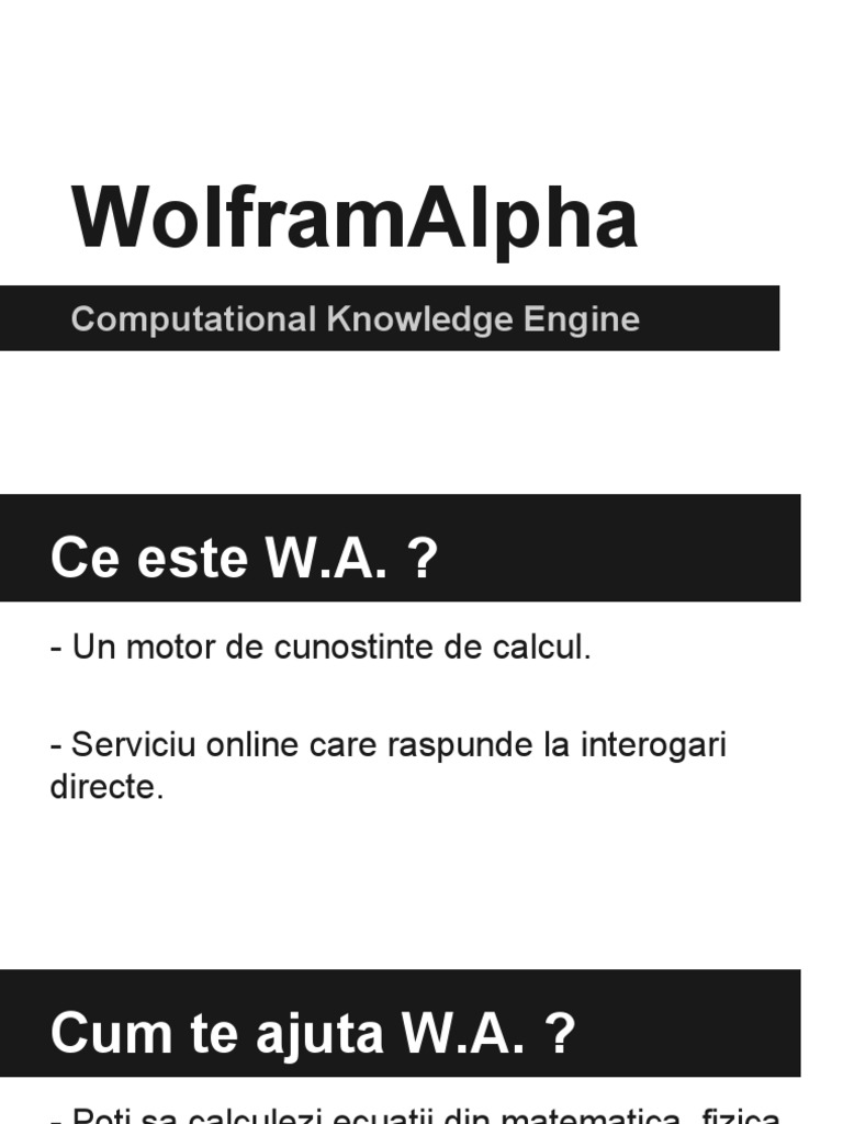 Wolfram Alpha | PDF