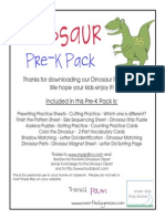 Dinosaur Activities Pre-K Pack Free