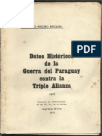 Datos Históricos de la Guerra del Paraguay Contra La Triple Alianza 1875