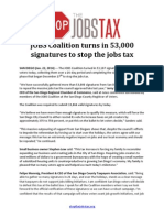 JOBS Coalition Turns in 53,000 Signatures To Stop The Jobs Tax