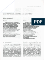 La Antropología Ambiental. Felipe Montoya