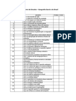 Planejamento de Estudos - Geografia