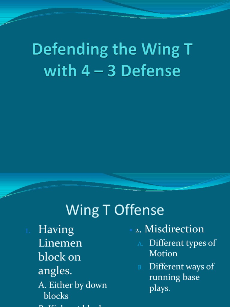 Defending The Wing T Offense With 4 | PDF | Sport Variants | Team Sports