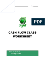 Cash Flow Class Worksheet: Creating Wealth