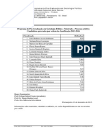 Programa de Pós-Graduação em Sociologia Política_2014