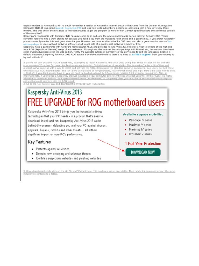 free download kaspersky antivirus software for pc full version 2013