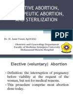 Elective Abortion, Therapeutic Abortion, and Sterilization