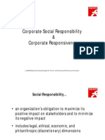 Corporate Social Responsibility & Corporate Responsiveness