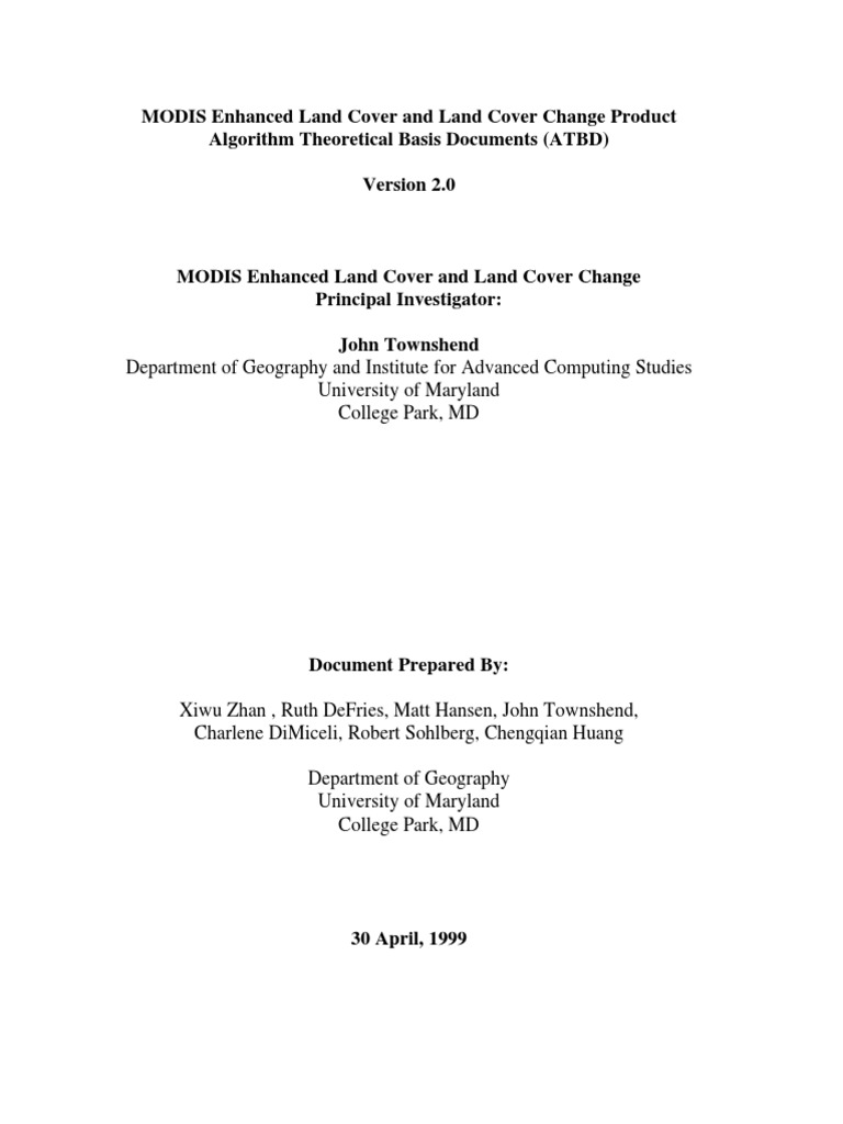 Atbd M 1 | PDF | Forests | Conservation