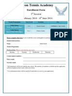 Falcon Tennis Register Form 2013-14