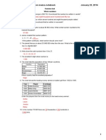 Whole Numbers Revision