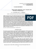 Localized Dissolution Kinetics, Salt Films and Pitting Potentials