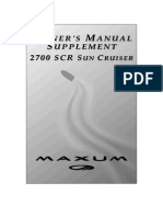 Owner's Manual Supplement 2700 SCR Sun Cruiser