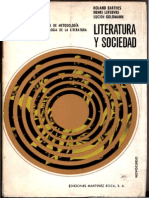 Henri Lefebvre Roland Barthes Literatura y Sociedad 1969