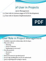 Role of User in Projects