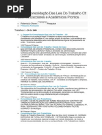 Resumo Consolidação Das Leis Do Trabalho CLT Trabalhos Escolares e Acadêmicos Prontos