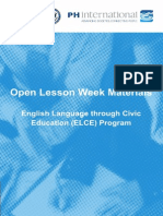 Manual of ELCE Program Open Lesson Week Materials