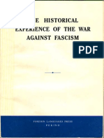 the historical experience of war against fascism