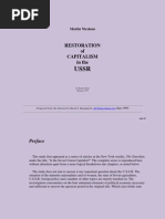 Download restoration of capitalism in the ussr - martin nicolaus by Communist Party SN20167935 doc pdf