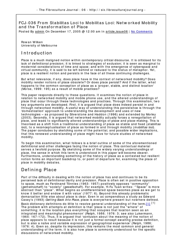 Stabilitas Loci PDF Space