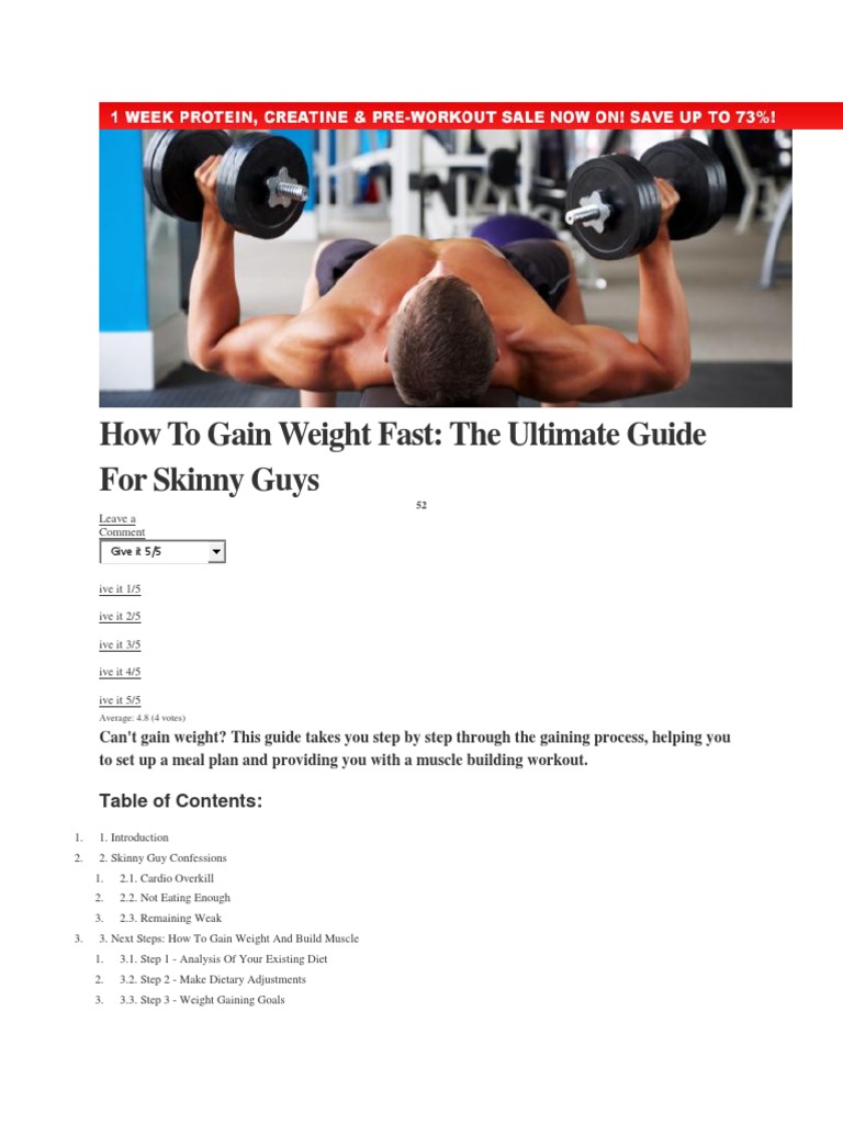 Weight Gain Exercises Pdf , The Ultimate Ectomorph Workout Plan with ...