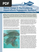 Water Usage in Recirculating Aquaculture/Aquaponic Systems