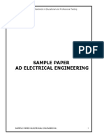 Sample Paper Ad Electrical Engineering: Building Standards in Educational and Professional Testing