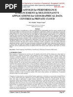 A Scaffold For Performance Enhancement in Multitenant'S Applications For Geographical Data Centres in Private Cloud