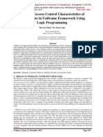 Modeling Access Control Characteristics of Components in Uniframe Framework Using Logic Programming