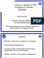 Best Practices vs. Misuse of PCA in The Analysis of Climate Variability