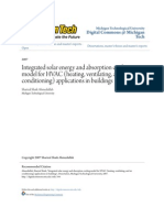 Integrated Solar Energy and Absorption Cooling Model For HVAC (He