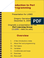 Intro to Perl Programming
