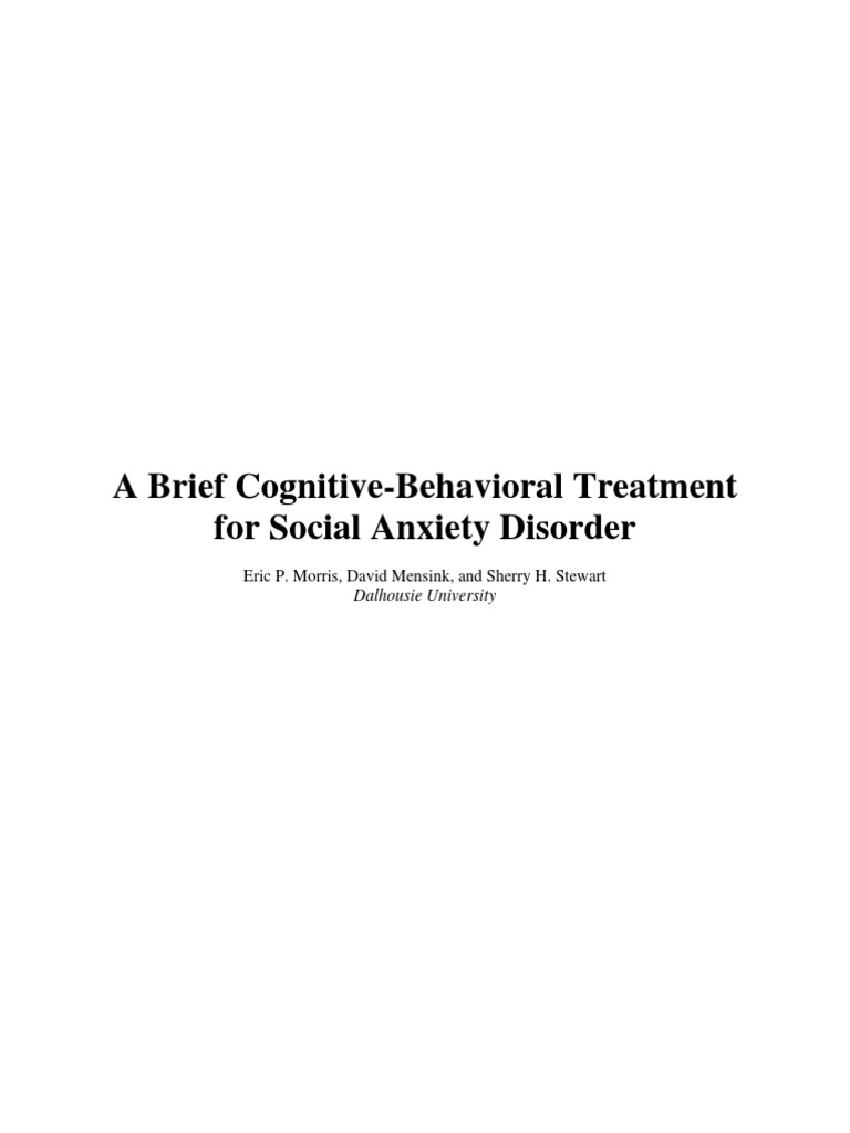 Brief CBT for Social Anxiety Management | PDF