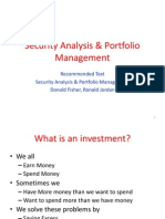 Security Analysis & Portfolio Management Lec 1