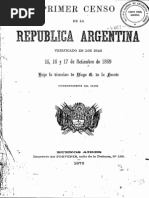 Censo de Argentina de 1895. Tomo 1. | PDF