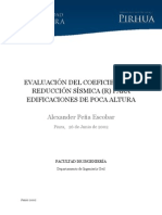 ICI - 083 Tesis Evaluacion Del Coeficiente de Reduccion Sismica en Edificios de Poca Altura PDF