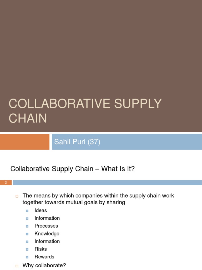 Collaborative Supply Chain Strategies | PDF | Supply Chain | Logistics