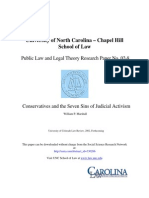 UNC Law Paper on Conservative Judicial Activism