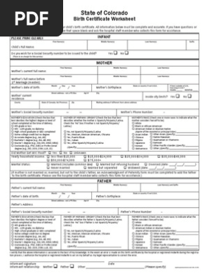 26 Printable Birth Certificate Worksheet Forms And Templates