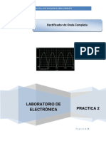 Práctica 2 Rectificador de Onda Completa