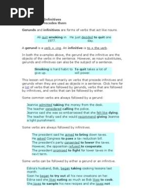 Gerunds and Infinitives ,Theory & Practice