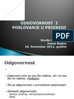 Odgovornost Poslovanje