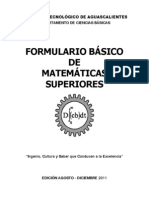 FORMULARIO MATEMÃTICAS SUPERIORES v2012