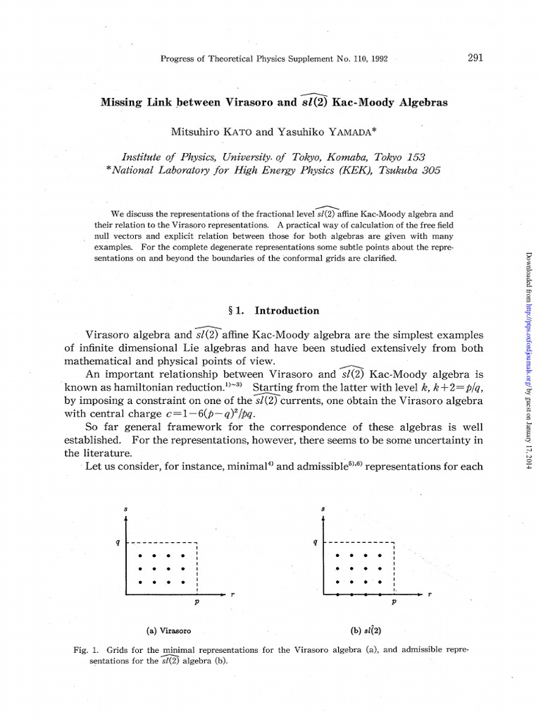 Katoyamada missinglinkvirasorosl 2 prog theor phys supplement 1992