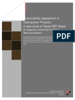 Sustainibility Assessment in Hydropower Project-A Case Study of Nyadi HP