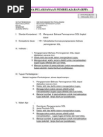 RPP RPL 11 Menerapkan Bahasa Pemrograman SQL Tingkat Dasar