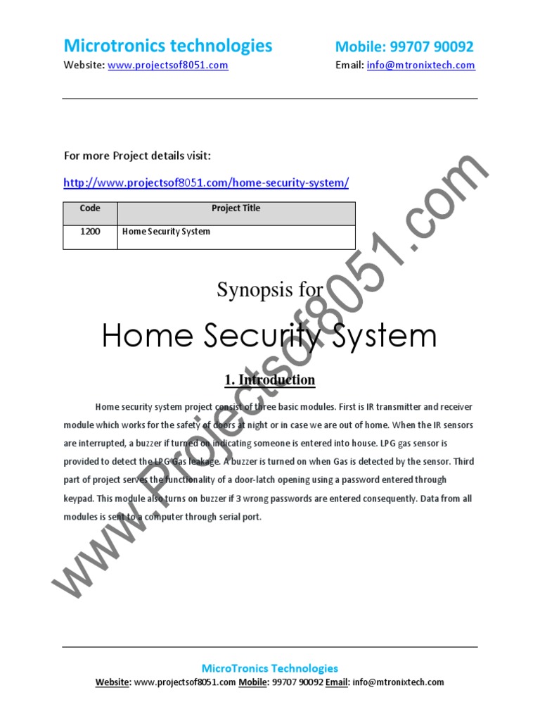 1200 Home Security System | PDF | Security Alarm | Infrared