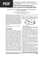 A Review On Manet Routing Protocols and Its Vulnerabilities