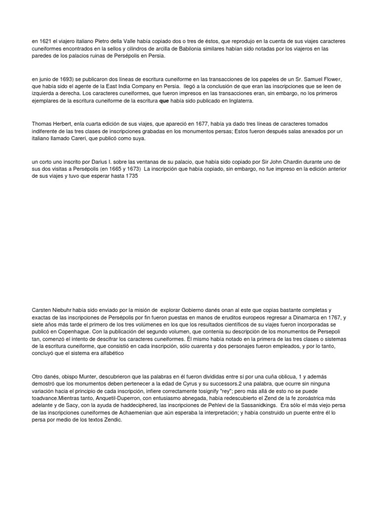 En 1621 El Viajero Italiano Pietro Della Valle Había Copiado Dos o Tres