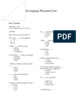 English Language Placement Test